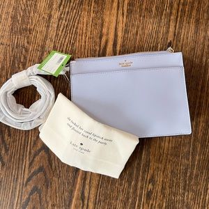 NEW W/ TAGS Kate Spade lavender handbag with adjustable strap